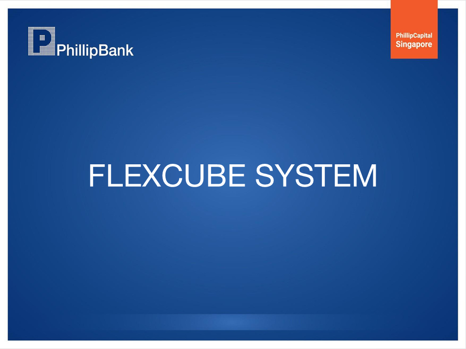 FLEXCUBE SYSTEM 